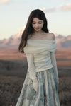 SWAYING/KNIT Water Soluble Wool Lapel SW22AW1T14 White PS50